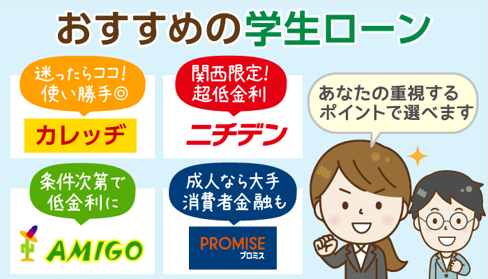 今１番おすすめの学生ローンは カレッヂ その理由と全１１ローン一覧