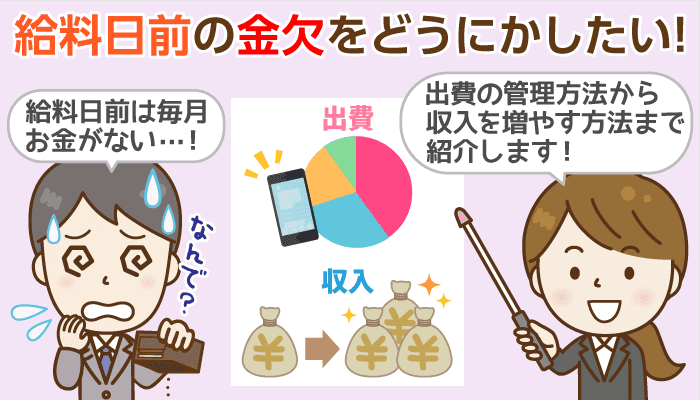 給料日前の金欠は原因究明が第一 無料アプリで簡単に生活を見直す方法